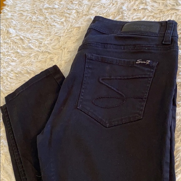 Seven 7 Black Jeans Skinny Skinny Size 8 - Picture 1 of 5